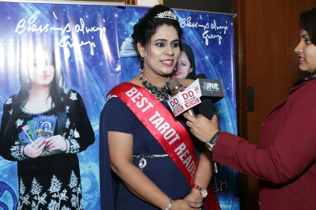 Dr. Neetti Katyal being interviewed at an event.